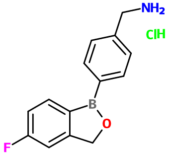 (image for) MC085002 1-[4-(5-Fluoro-2,1-benzoxaborol-1(3H)-yl)phenyl]methanamine hydrochloride